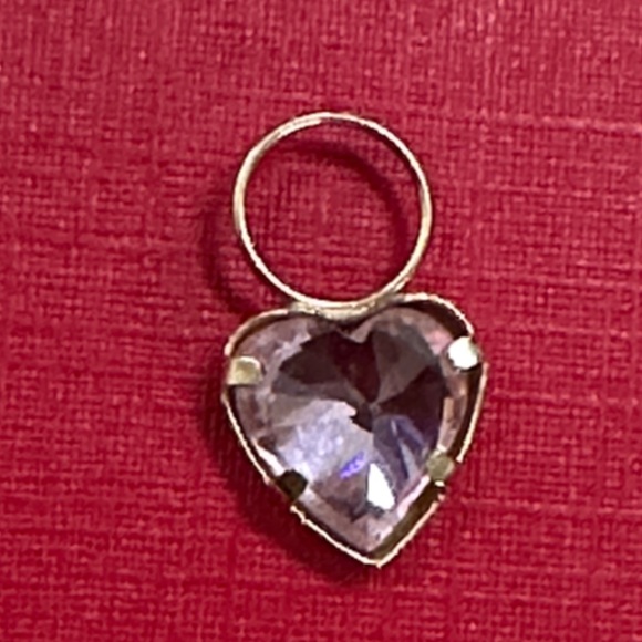 14k real Gold Heart Pendant Gemstone - Picture 3 of 5